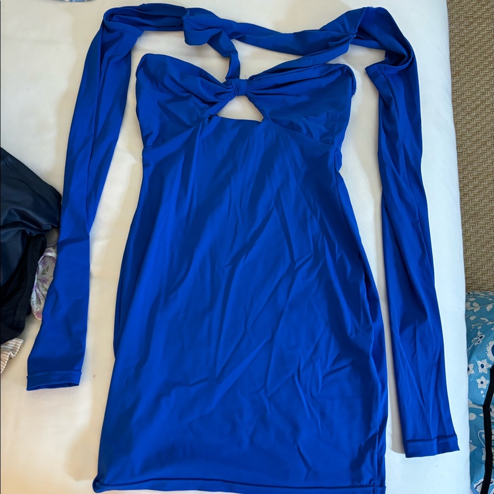Mini blue dress